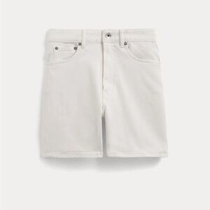 Everlane White High-Rise Denim Shorts